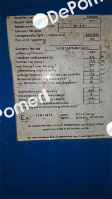 P/No.J7000401 KHLE 35 - 900 - 4K - 11 - 6 - R0  Comefri