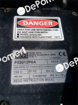 F02012P0A Type ST Panther 56M/K33  Piusi