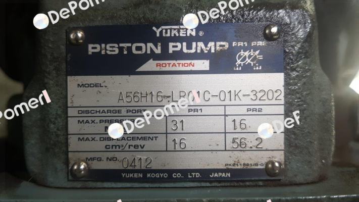A56H16-LR01C-01K-3202 old code - new code A56H16-LR01C-01K-3203 Yuken