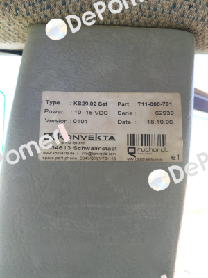 KS20.02 Set (T11-000-791) obsolete, replacement H11-004-446  Konvekta