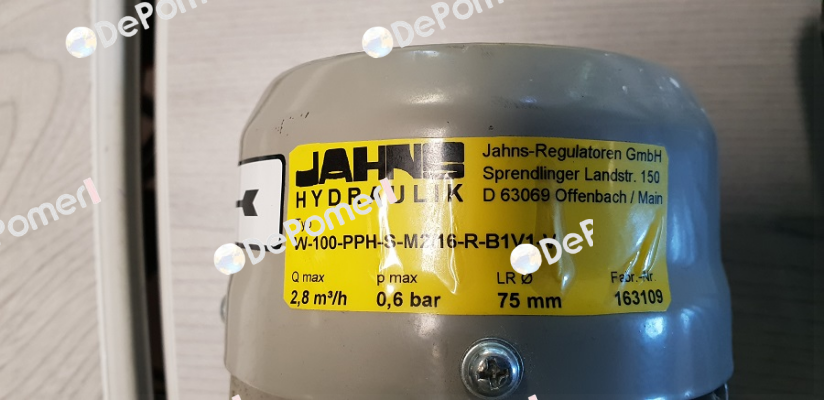 W-100-PPH-S-M2/16-R-B1V1-V old reference, new W-100-056-EM-PPH-BVVGG-002 (A-W100-PPH-002)  Jahns hydraulik