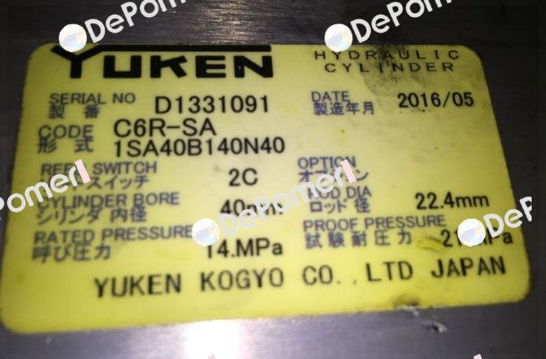C6R-SA 1SA40B140N40 obsolete,  equivalent CBY14L-6SD40N40X52 Yuken