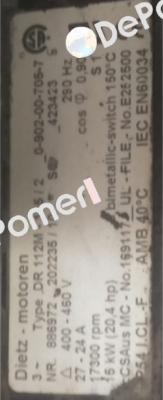 DR 112M-115/2 (OEM FOR KRONES AG Maschinenfabrik) Dietz-Motoren