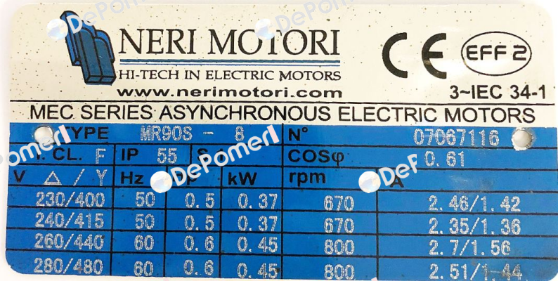 T090S 8P Neri Motori