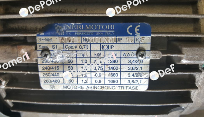 T80B4 old version, new version HE3 80D Neri Motori