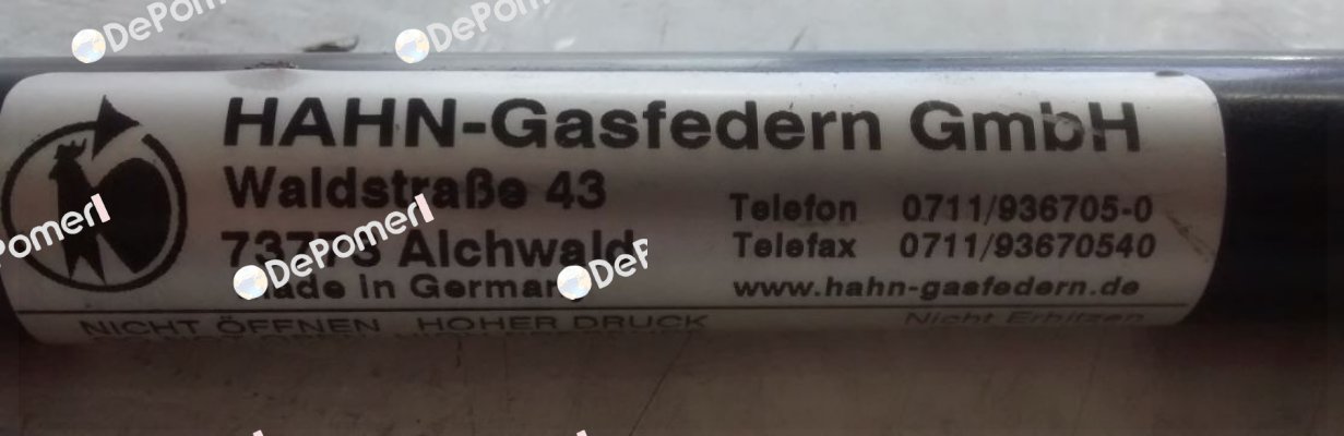 G 08 19 0250 1 0630 WG30 WG30 00320N Hahn Gasfedern