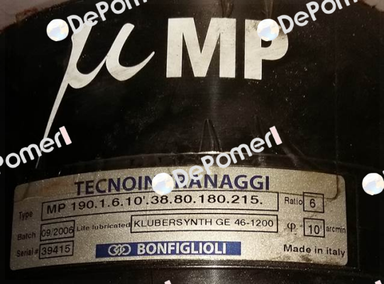 190.1.6.10.38.80.180.215 obsolete, replacement MPG1006L0002 Bonfiglioli