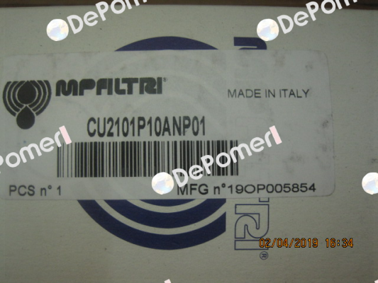 P/N: 11635 Type: CU-210-1-P10-A-N-P01 MP Filtri