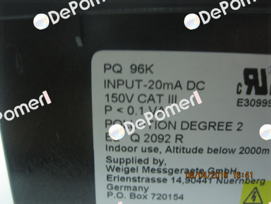 685.130.9200 PQ96K Weigel
