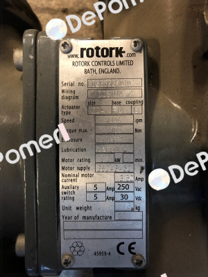 S/N:L02632240102 Rotork