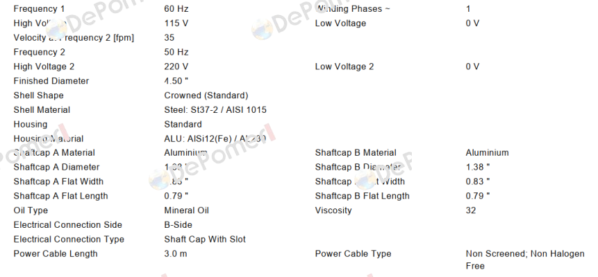MI-DL0113 DL1133-AAA0AD0ABJSC-295mm Interroll