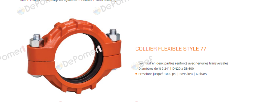 DN450/457mm/18" orange Victaulic