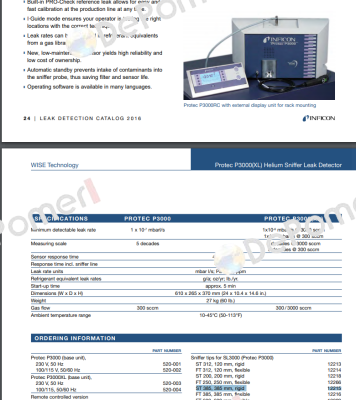 E3000 P/N:12215 Inficon