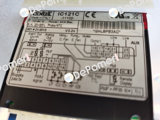 IC121C-11102 Artikelnummer: 36798800265 - old code; IC121CX - new code Dixell