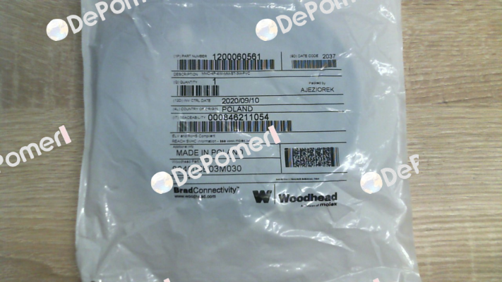 PN:1200060561 (804006E03M030), Type: MMC-4P-4W-MM-ST-3M-PVC Molex