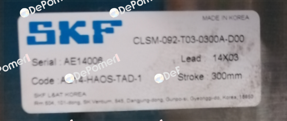CLSM-092-T03-0300A-D00 (SK Z010115) Skf