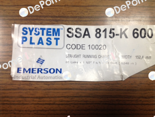 SSA815-K600 System Plast