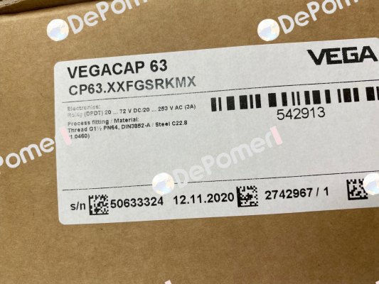P/N: CP63.XXFGSRKMX, Type:  VEGACAP 63 Vega