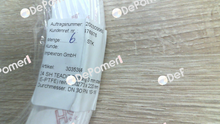 24SH thickness 3 mm DN200 PN10 Teadit