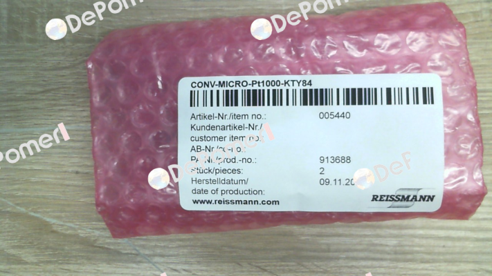 005440 / Pt1000 / KTY 84-130 Reissmann