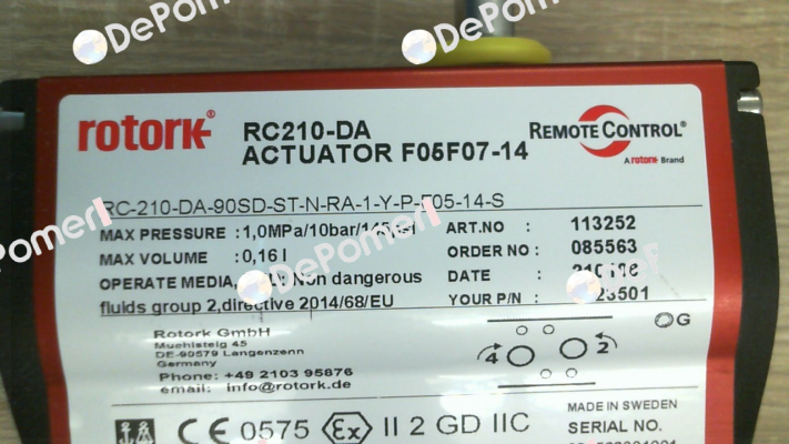 PA-RC-210-DA Rotork