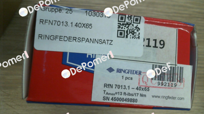 RFN7013.1 40X65 Ringfeder