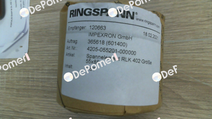 p/n: 4205-055201-000000; Type: RLK 402-55 x 85 Ringspann