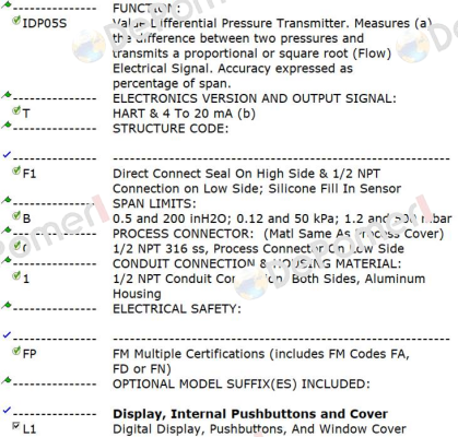 IDP05S-TF1B01FP-L1 / DS-F2A3AAAAZZ4Z / DC-BB000A Foxboro