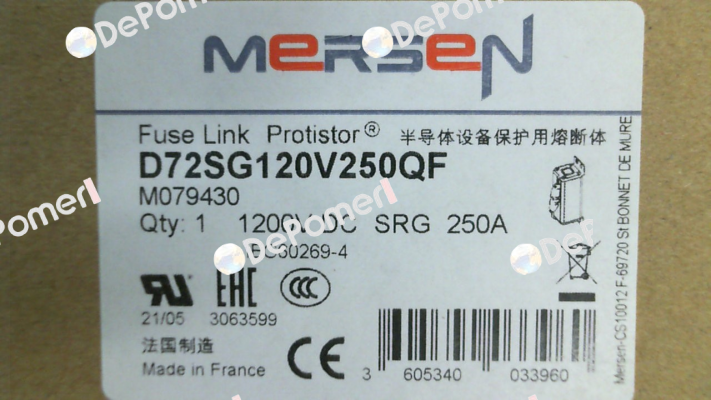 D72SG120V250QF (M079430) Mersen