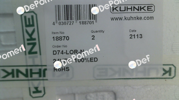 D 74-..LOR *-N (18870) Kuhnke