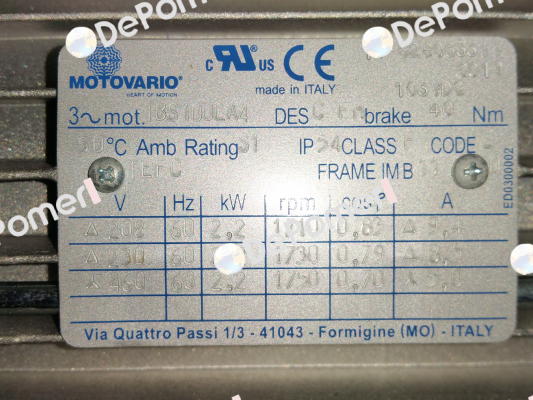 TBS100LA4  Motovario