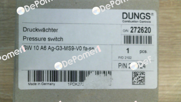 228 724 / GW 10 A6 Ag-G3-MS9-V0 fa-se Dungs