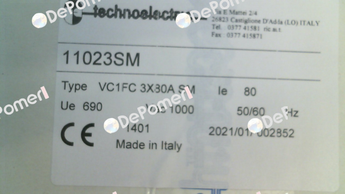 Art.No. 11023SM, Type: VC1F Technoelectric