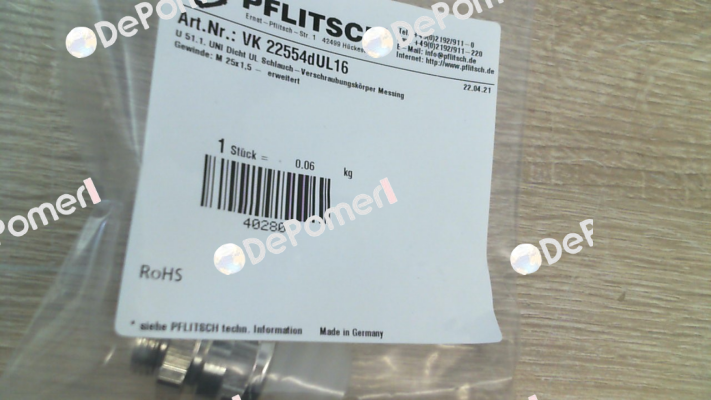 VK 22554dUL16 PFLITSCH