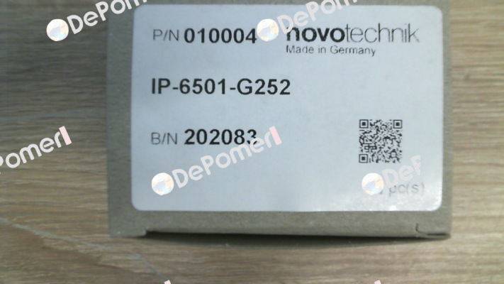 P/N: 400010004 Type: IP-6501-G252 Novotechnik