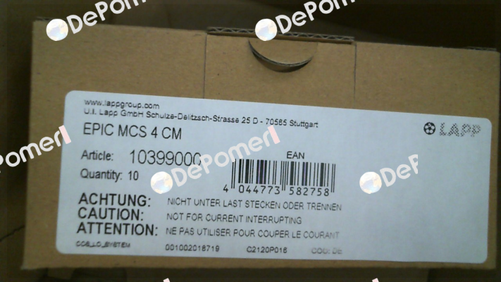 10399000 / EPIC MCS 4 CM (pack x10) Lapp Kabel