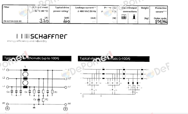 FN3270H-320-99 Schaffner