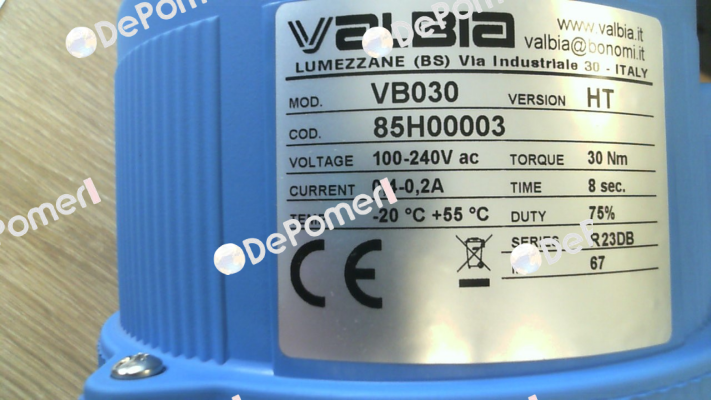Ball valve type 2500 1  1/2" with electric actuator VB30 Valbia