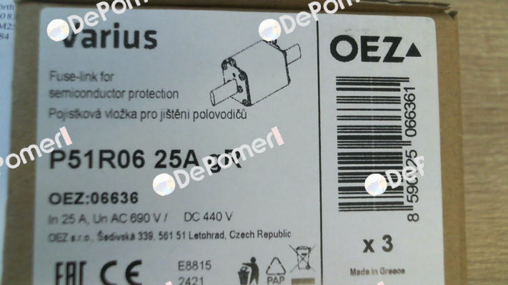 Art. No. OEZ:06636, Type: P51R06 25A gR OEZ