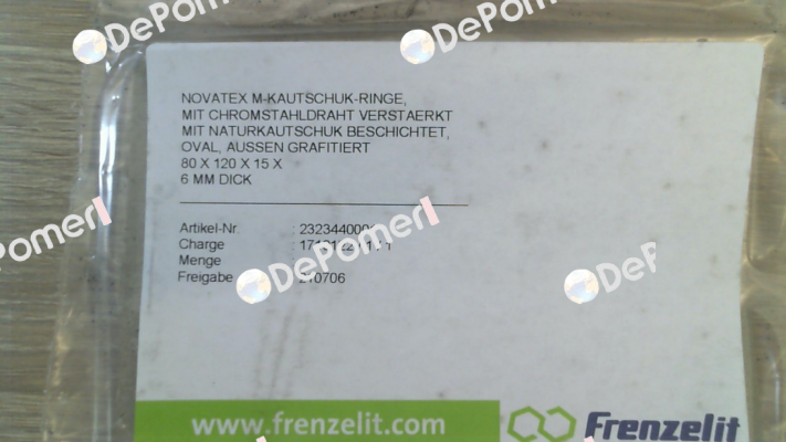 Nr 05 9999 0600 (Novatex 80x120x15x 6mm) Frenzelit