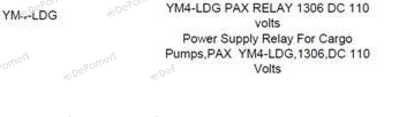 YM4-LDG PAX RELAY 1306 DC 110  Luxco (formerly Westronics)