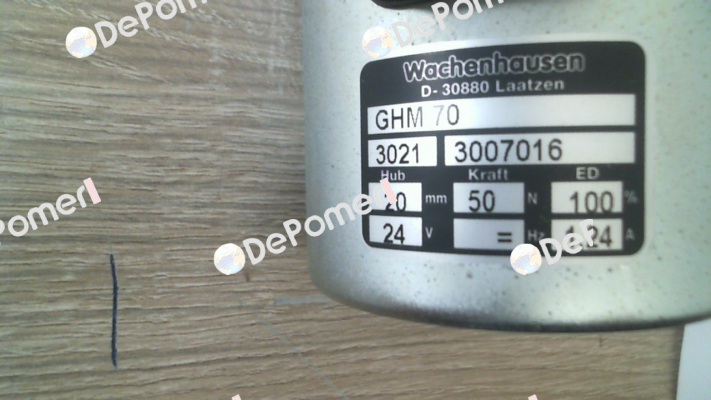P/N: 3007016, Type: GHM 70, 24V DC Wachenhausen
