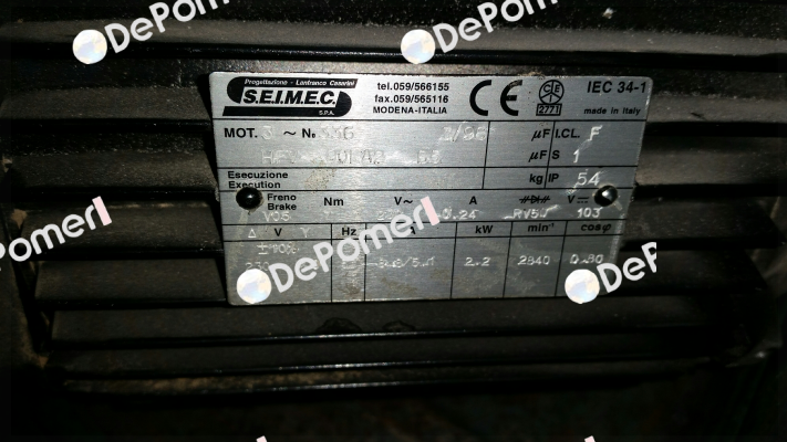 HBV 90LA 2 230.400-50 B5 Seimec (Rossi)