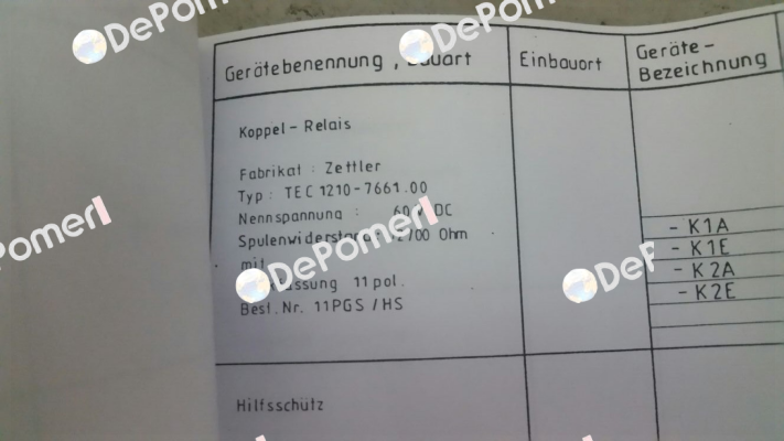 TEC 1210-7661.00  Zettler