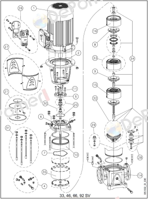 KL01AC0 - KIT SV33/46/66/92 M.SEAL+OR EP Lowara