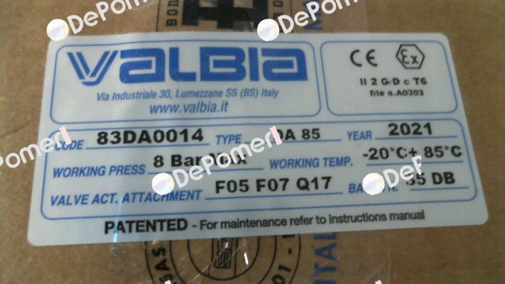 83DA0014 Valbia