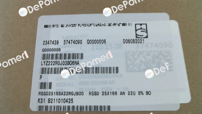 RSSD25168A22R0JB00 Vishay