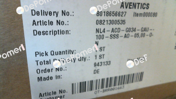 0821300535 (NL4-ACD-G034-GAU-100-SSS-AO-05) Aventics