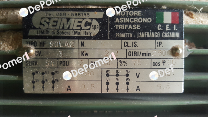 Brake pad for 90LA2 obsolete  Seimec (Rossi)