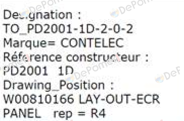 PD2001 - 1D 2-0-2 - OEM  Contelec
